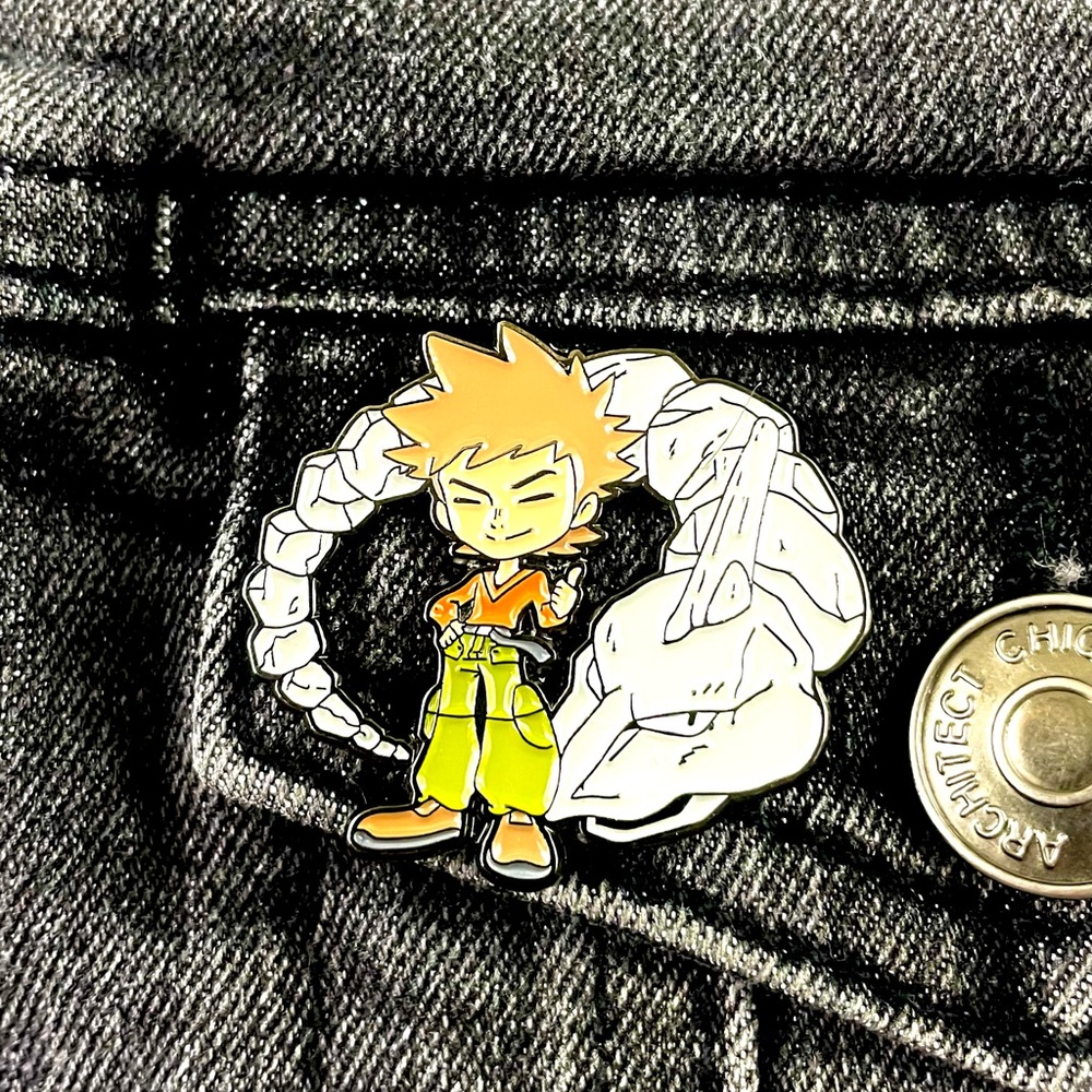 Pokemon Brock & Onix 1.25 Inch Enamel Pin